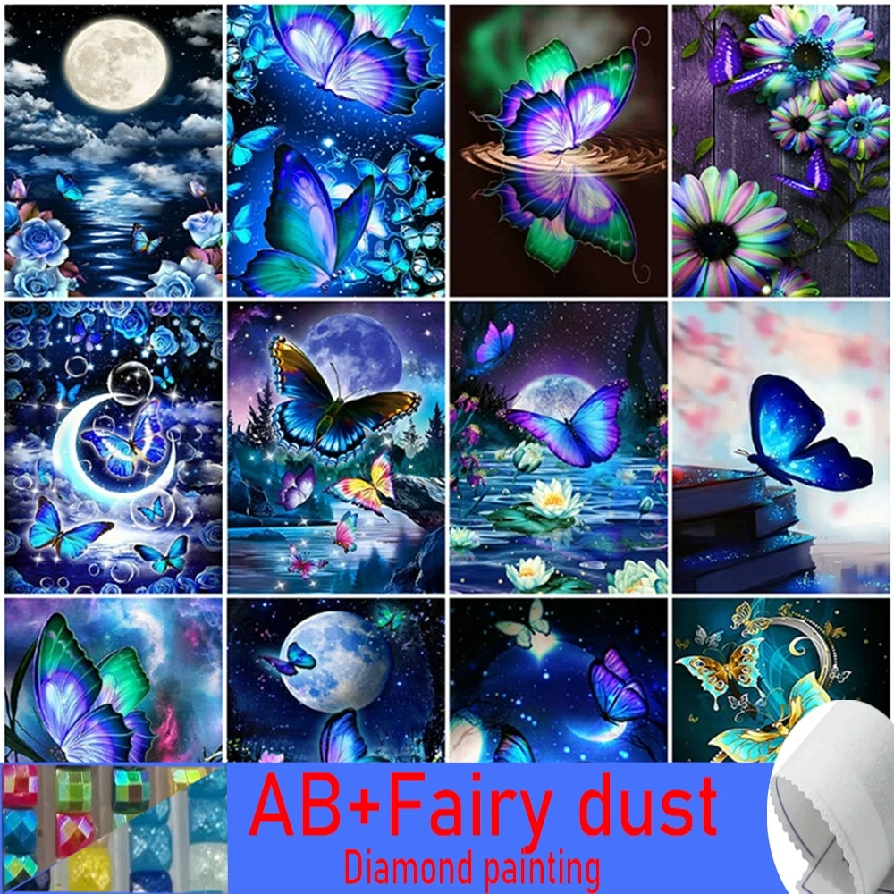 

DIY 5D 120 цветов AB сказочная пыль алмазная живопись картина бабочка животное фантазия мечтательные бусины вышивка мозаика художественный декор комнаты