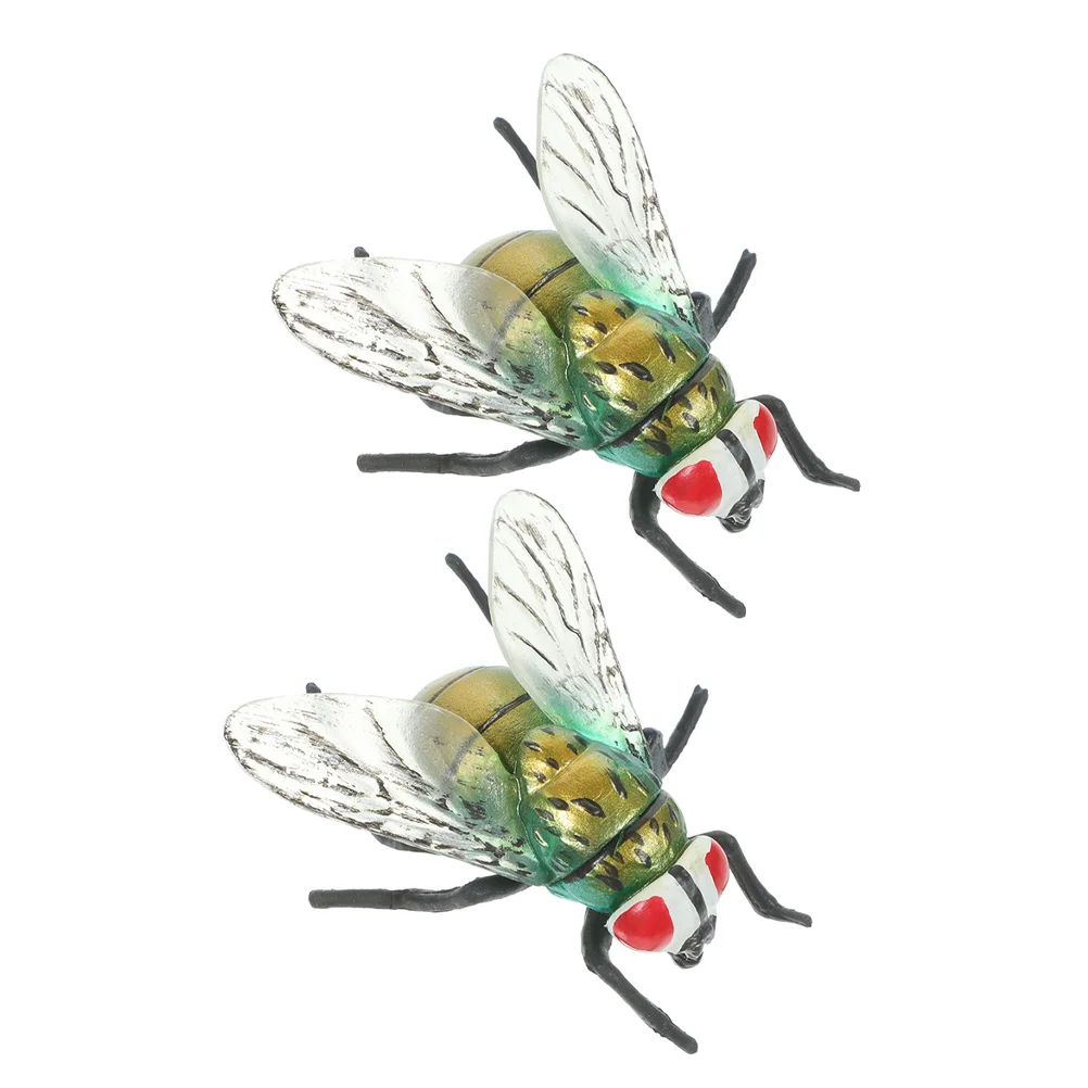 2 Pc Simulation Fly Model Insect Cicada Ornaments Flying Toys Beetle Plastic Realistic Bugs