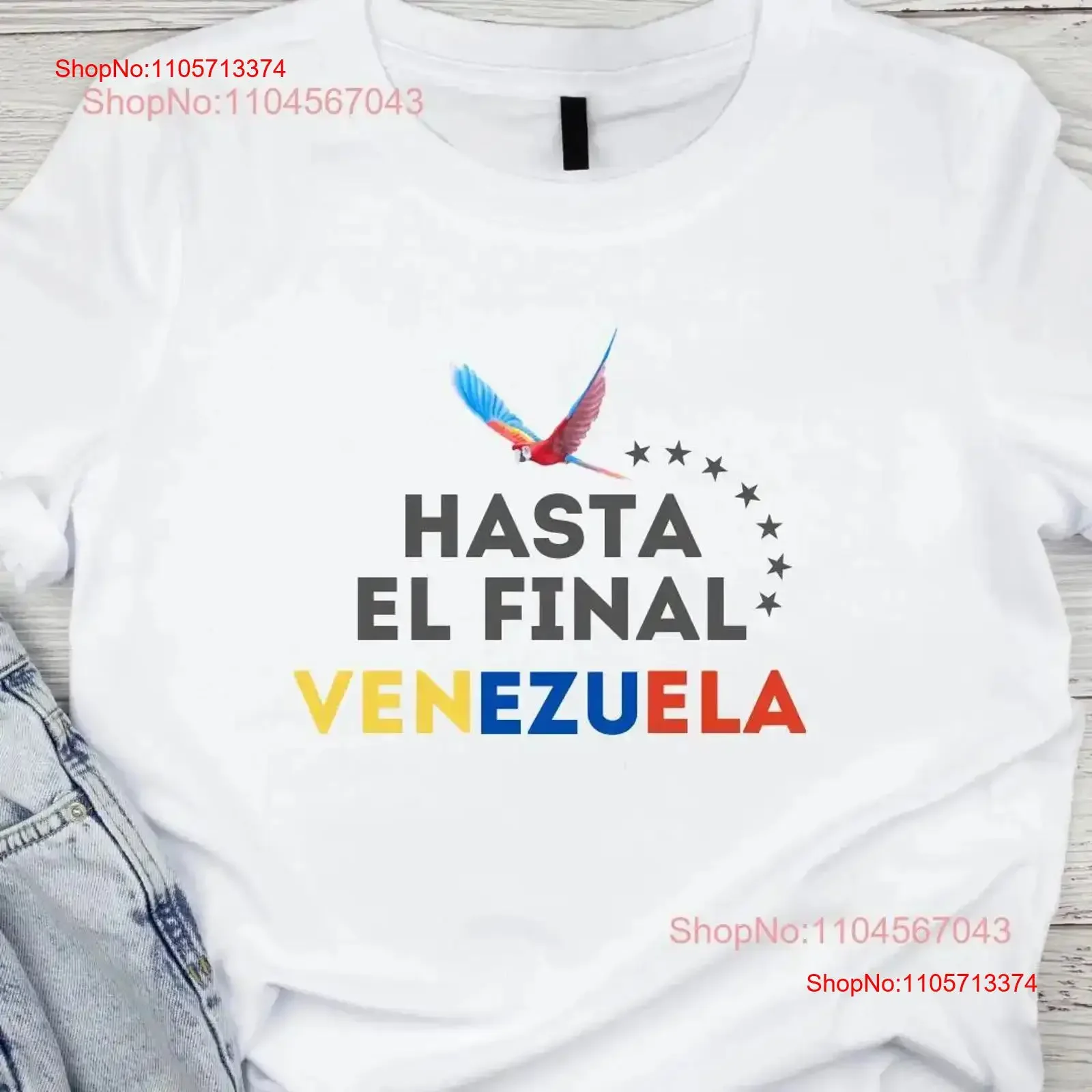 Venezuelan T Shirt Hasta El Fina Venezuela Maria Corina Gloria al bravo Pueblo vintage Washed Casual graphic fashion homme Soft