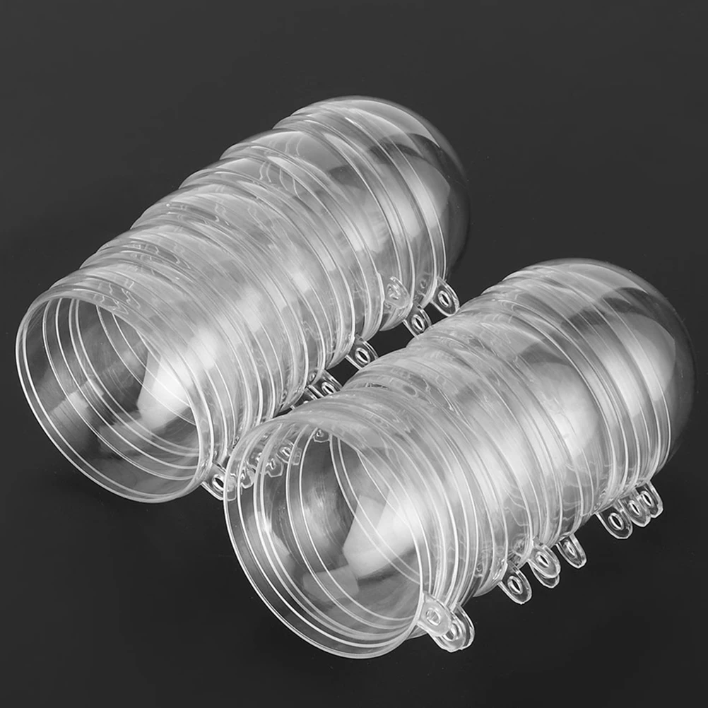 

40Pcs Transparent Hanging Ball Christmas Decorations Fillable Plastic Ornaments for Tree Branches Gates Railings Holiday Events