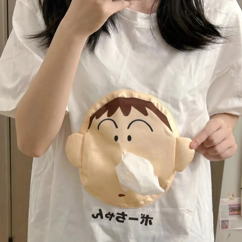 Crayon criativo shin chan boozchan 3d tecido camiseta manga curta tendências divertidas moda portátil papel de tecido bonito presente de natal