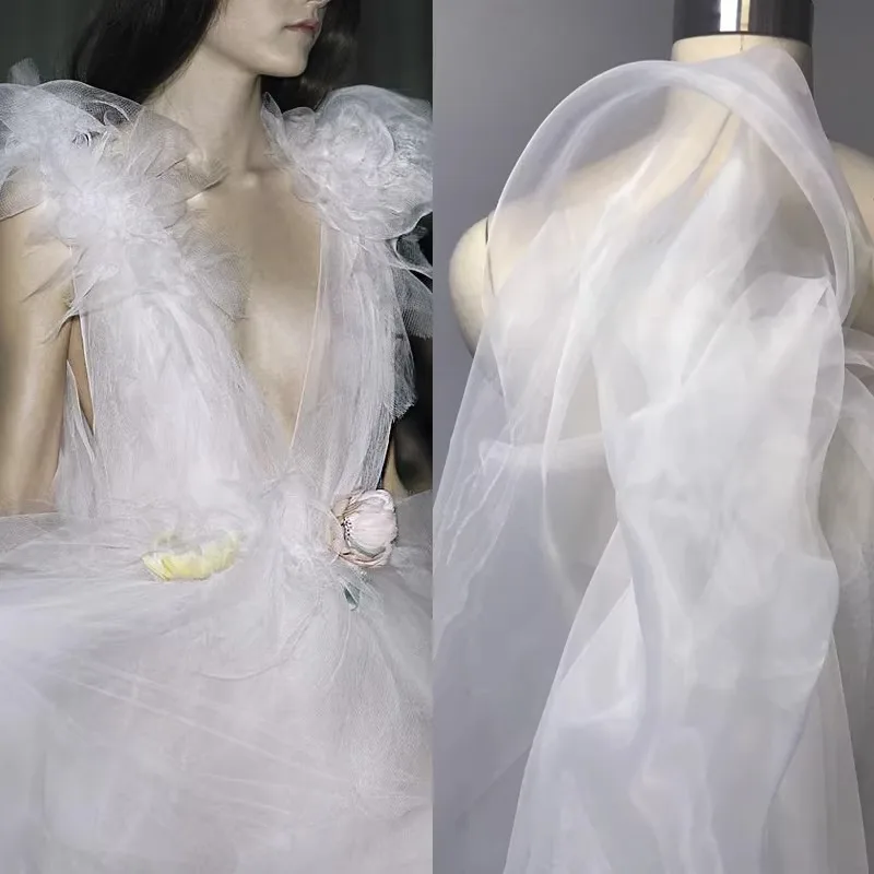 

New Multi Color High Quality Tight Inner Mesh Fabric Handmade Fashion Outer Yarn Dress Wedding Background Decoration Accessories