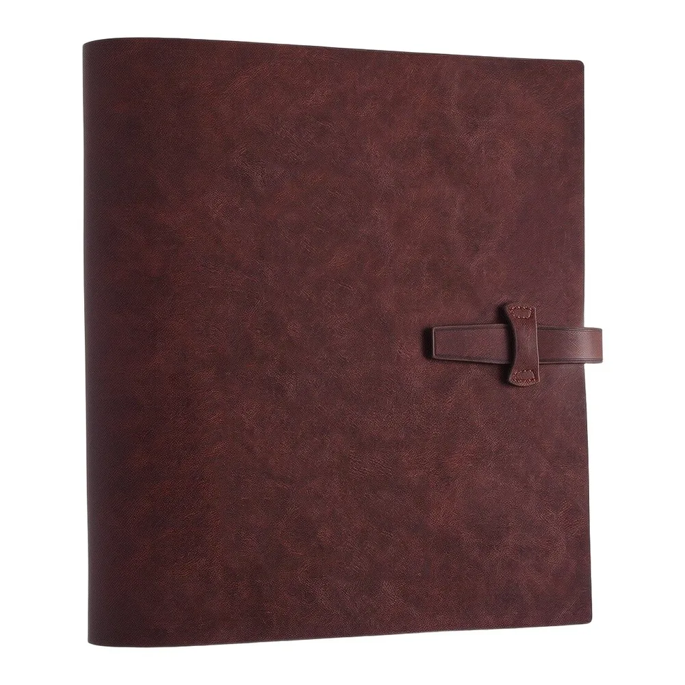 4x6in Photo Album Large Capacity Vintage Style, Refillable Scrapbook Journal With PVC Pages= & Writing Paper, Gift= For Family