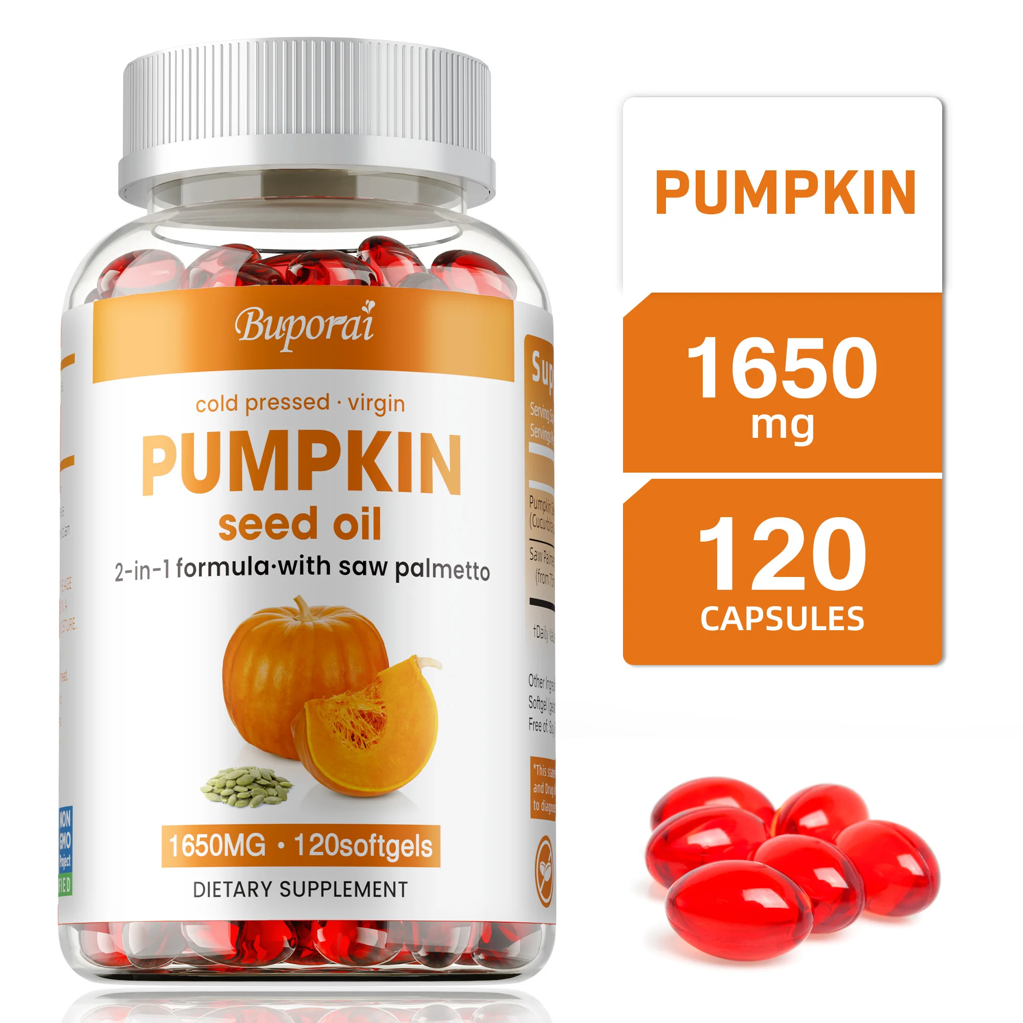 

Pumpkin Seed Oil - Antioxidant, Promotes Hair Growth, Supports Urinary, Bladder and Prostate Health, Cardiovascular Health