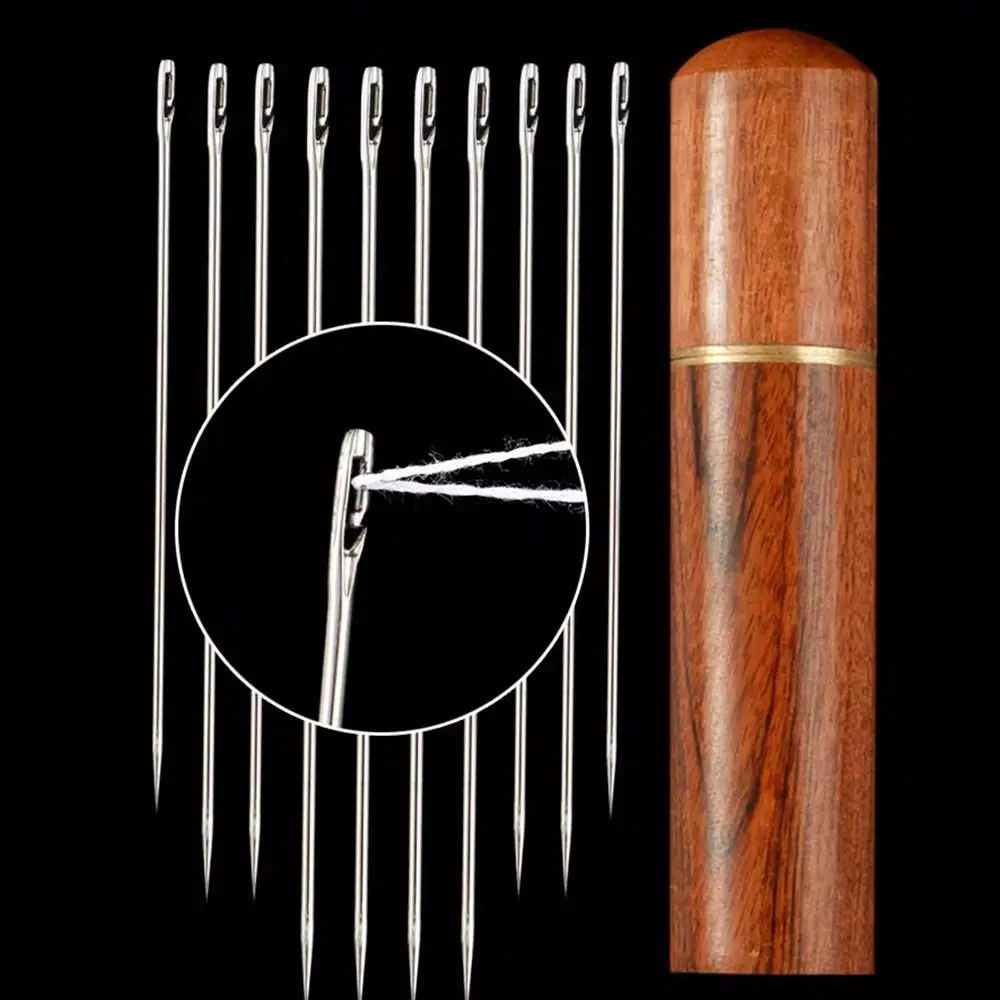Self-Threading Needle Blind Sewing Needle Stainless Steel Side-Opening Eye Side-Threading Needle Easy Threading