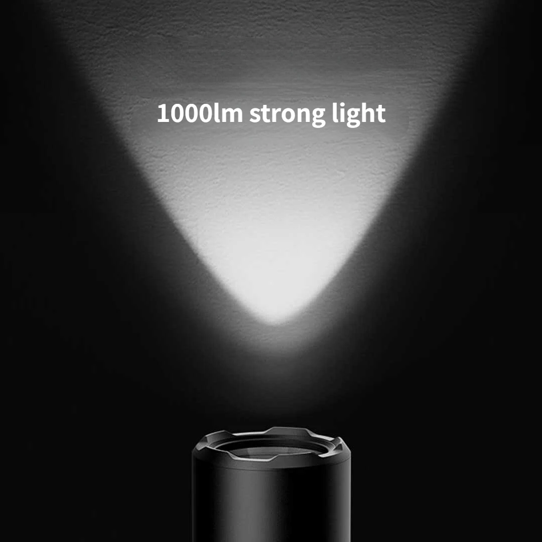 Torcia a LED originale MIjia torcia multifunzionale 1000lm IPX4 batteria ricaricabile da 3100mAh 3 livelli di regolazione della luce