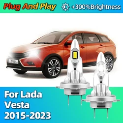 2Pcs LED H7 Canbus Headlight Bulb 180W Powerful 6000K Car Lamp For Lada Vesta 2015 2016 2017 2018 2019 2020 2021 2022 2023