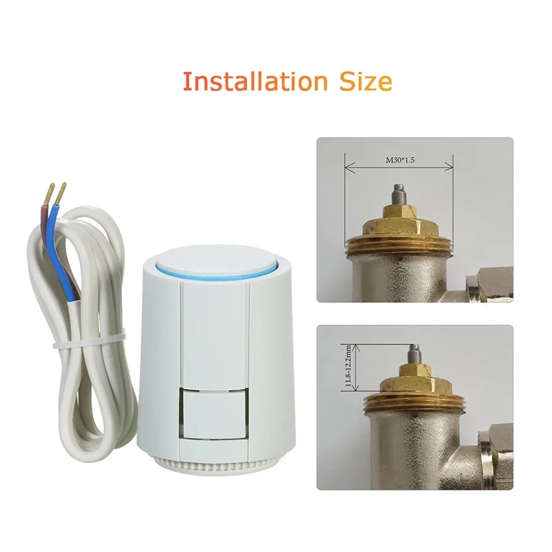 1 нормально открытый/нормально закрытый коллектор теплого пола переменного тока 230 В, электрический привод M30 * 1,5 для термостата теплого пола