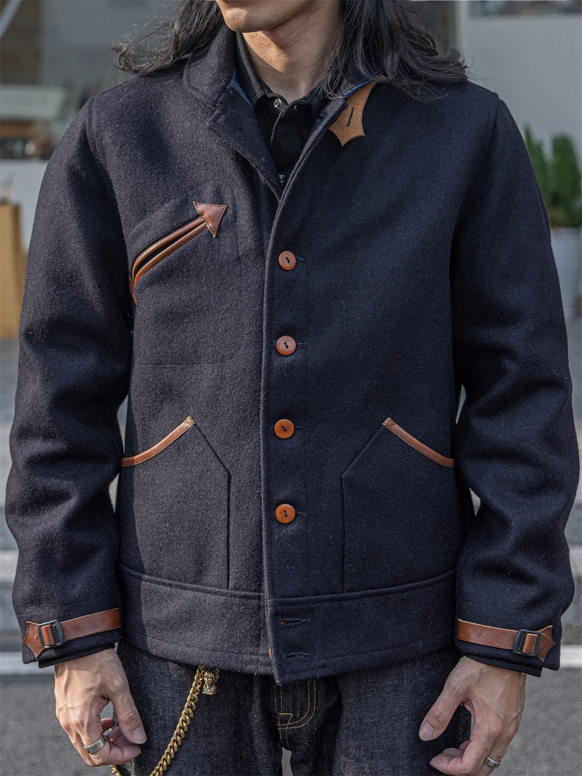 2026 Tornado 1930s Western Railway Contractor Wool Blend Jacket Americana Vintage Workwear Round-Collar Coat
