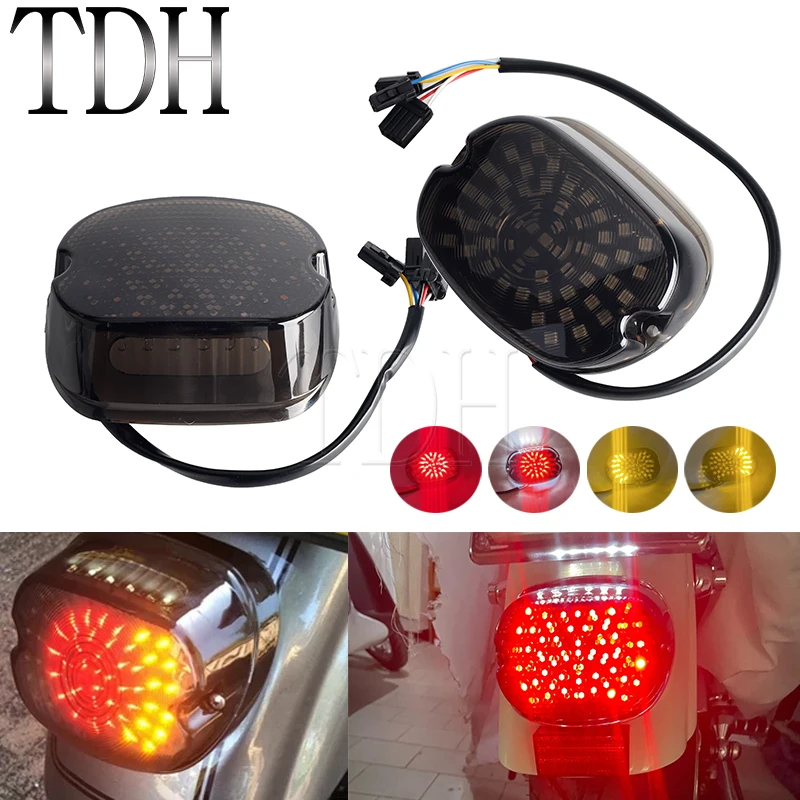 

Motorcycle LED Turn Signal Brake LED Light License Plate Tail Light For Harley Sportster 883 1200 Touring Road King Dyna Fat Boy