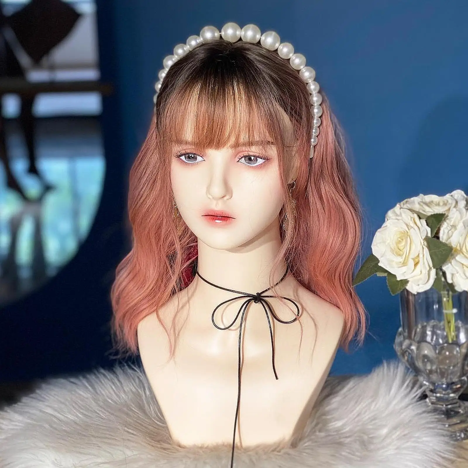 

Realistic Female Mannequin Head Wig Display Stand for Jewelry Hats Display