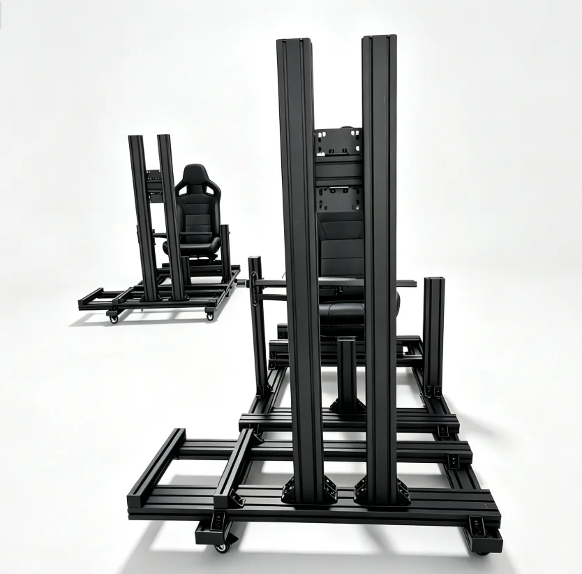 Heavy Duty Flight Simulation Rig  Aluminium Flight Simulator Frame Cockpit Multi-Axis Flight Sim Setup For Enthusiast Gamers