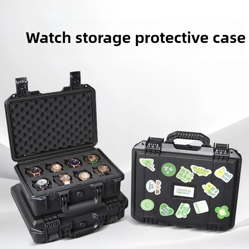 صندوق تخزين الساعات المحمولة للرجال، حقيبة حماية لساعة المعصم، حاوية منظم لساعات السفر، صناديق ساعة مقاومة للماء
