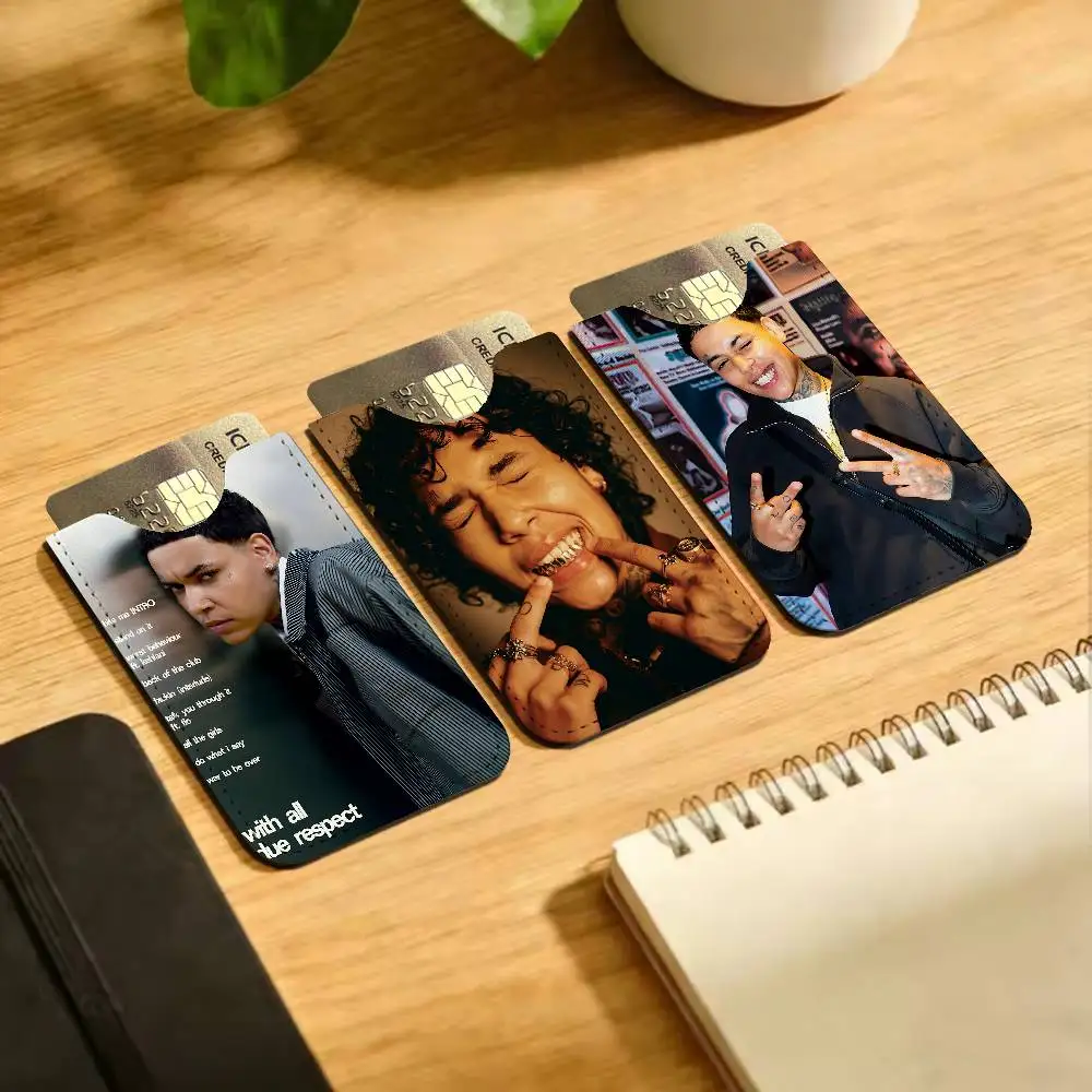 Rapper K-kwn famous Ultra Slim Men Leather Mini Wallet Lightweight Credit Bus ID Card Holder Case for Daily Business Use