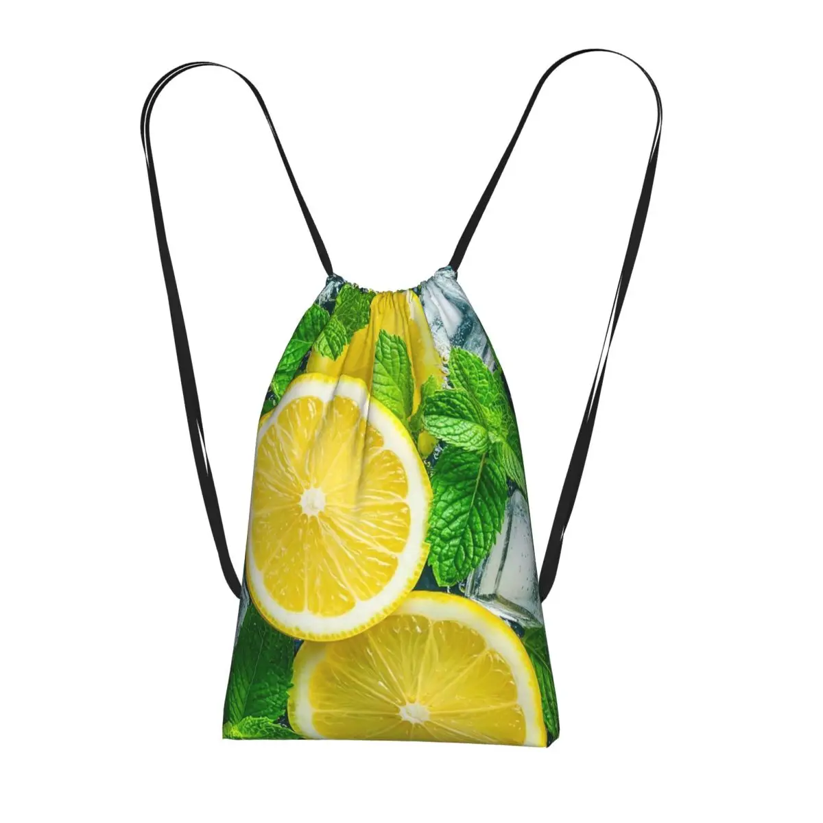 

Рюкзаки Happy Water Slice Lemon Pattern, многофункциональные сумки на шнурке, спортивные сумки, сумки для книг для мужчин, женщин, студентов