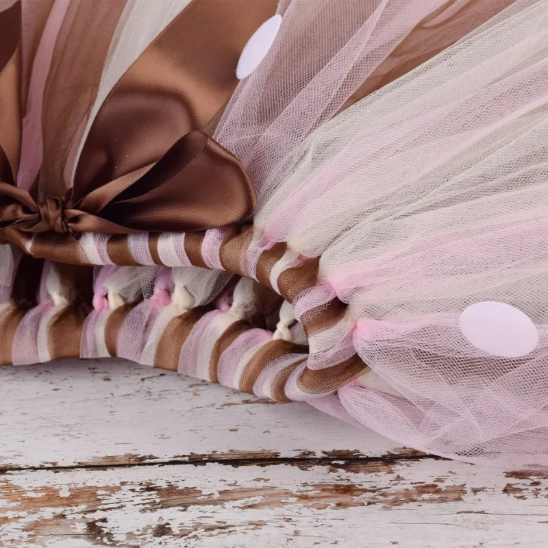 Fawn Dress Brown Furball Decoration Costume Cute Deer Hair Band Full Set Bustier Halloween Cosplay costumes Christmas Party