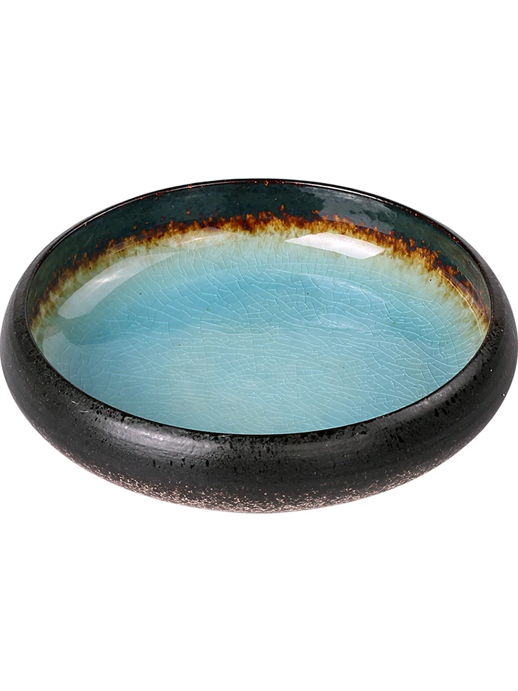 Creative Kilns Ice Crack glaze ceramic plate Japanese sushi Sashimi plate Salad plate ceramic tableware