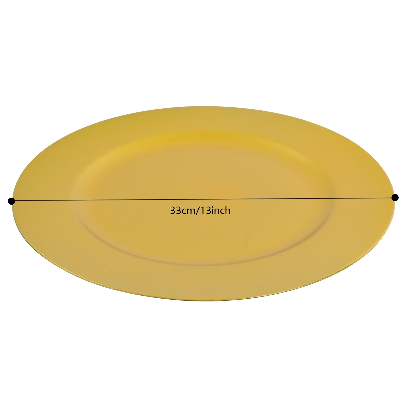 

100PCS Round Charger Plates Gold PP Charger Plates Set for Wedding, Party, Baby Shower, Banquets Elegant Appearance