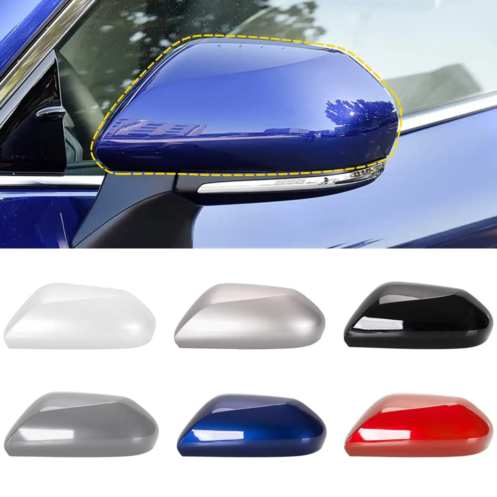 

Car Side Rearview Mirror Cover For Toyota Camry V70 2018-2021 ABS Plastic Housing Left Right