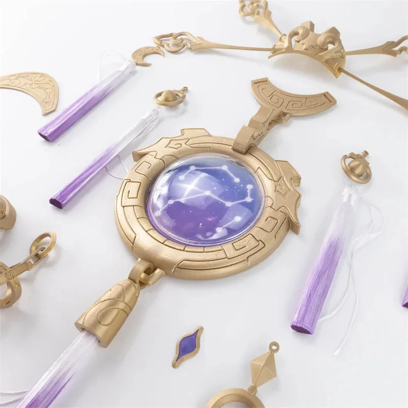 20151123 1 Set Game Honkai Star Rail Fu Xuan Cosplay Headwear Hairpin Tassels Ear Clip Earring Accessories Props