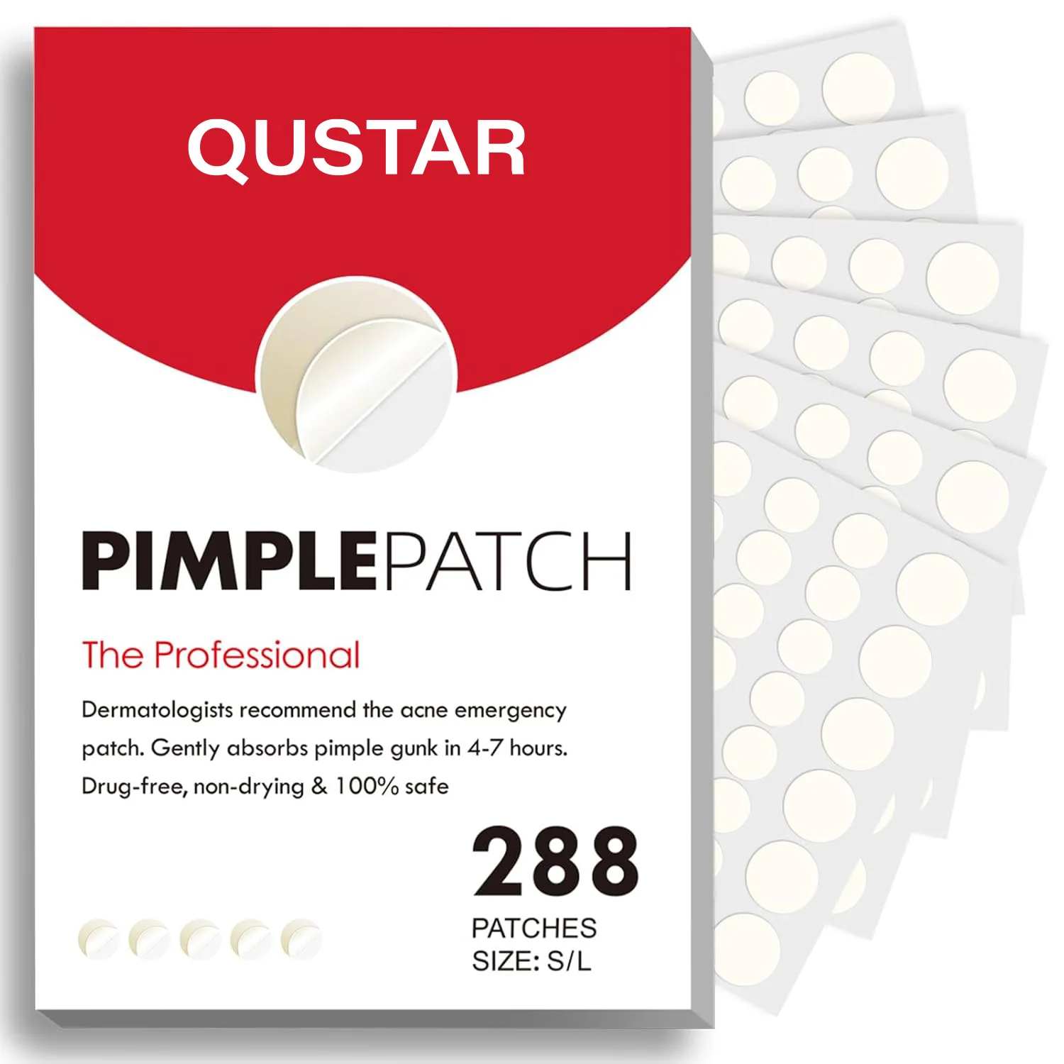 Hydrocolloid Acne Pimple Patches for Face Shrinking Zits Whiteheads Nighttime Spot Pimple Stickers for Face Skin Care Tools