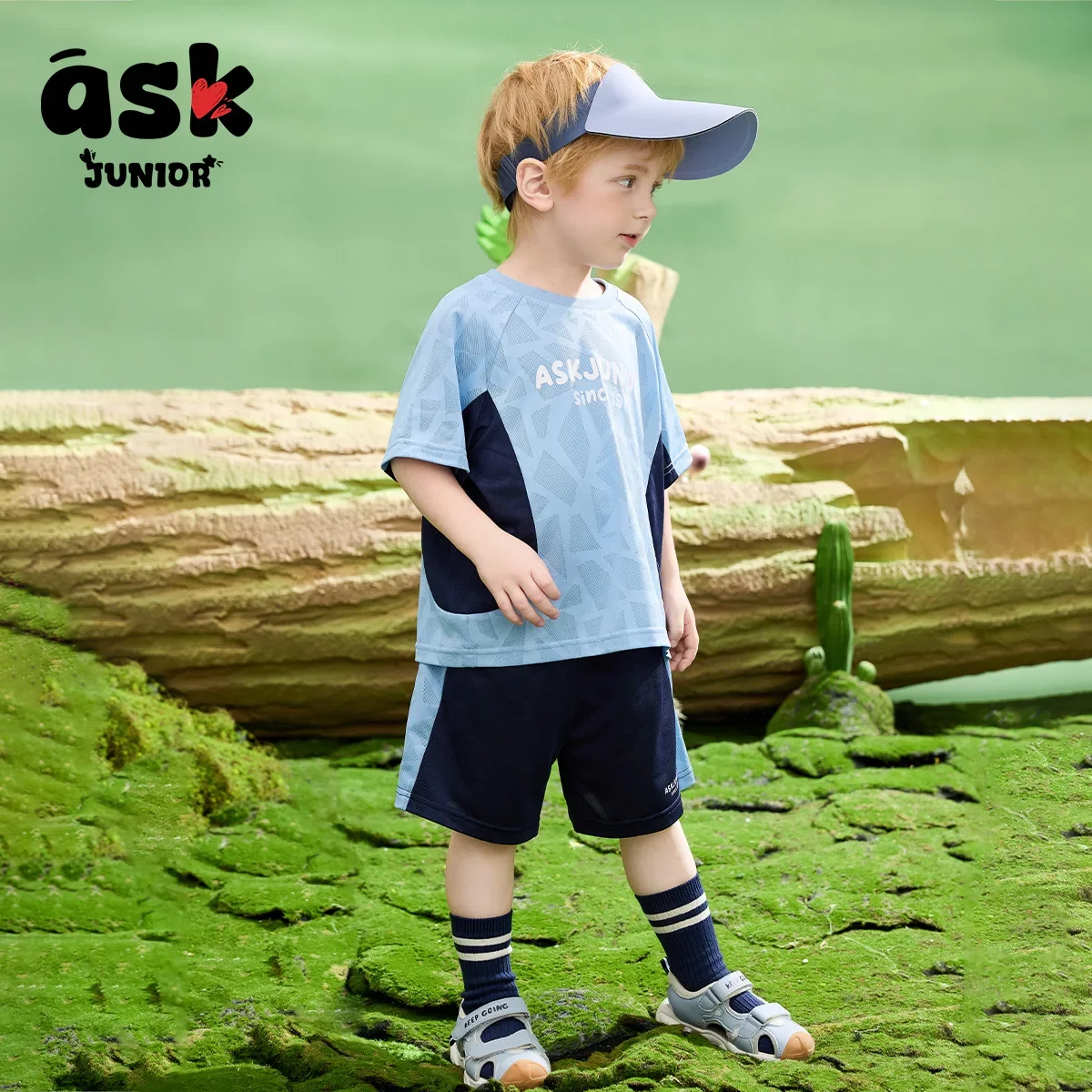 اسأل جونيور بويز الصيف عطلة الموسم الأطفال الرياضة الصيف امتصاص الرطوبة التجفيف السريع قصيرة الأكمام + مجموعة تي شيرتات قصيرة للأطفال #4