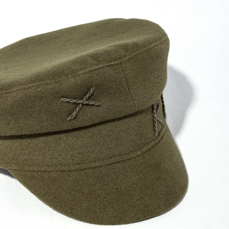 Brand Designer Women Flat Visor Cap Militray Caps Winter Wool Newsboy Caps S M L