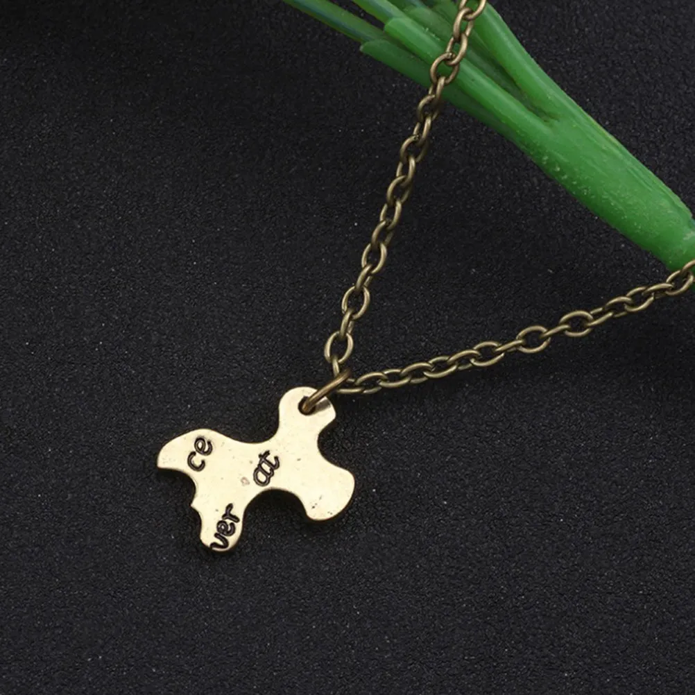 Juego de 6 Collares de la Amistad con Forma de Rompecabezas, Accesorios de Joyería para Decoración del Cuello