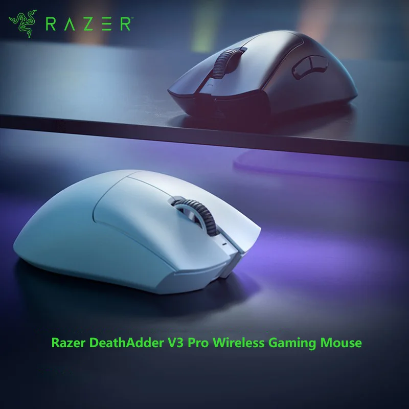 Razer-DeathAdder V3 Pro 무선 게임용 마우스, 64g 초경량, 포커스 프로 30K 광학 센서, 고속 광학 스위치 Gen-3