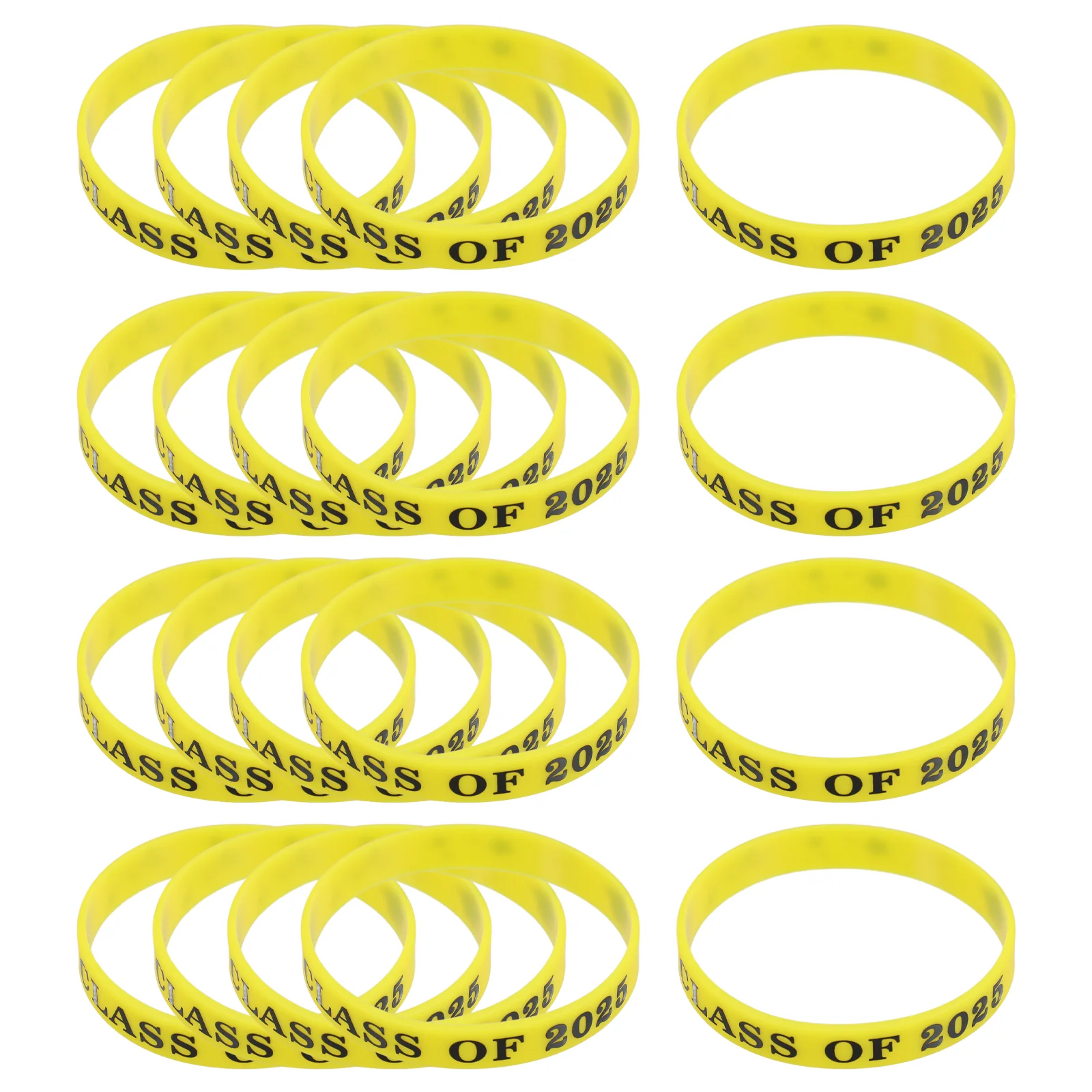 

24 Pcs Class of 2025 Party Favors Graduation Wristbands Silicon Bracelet for Men