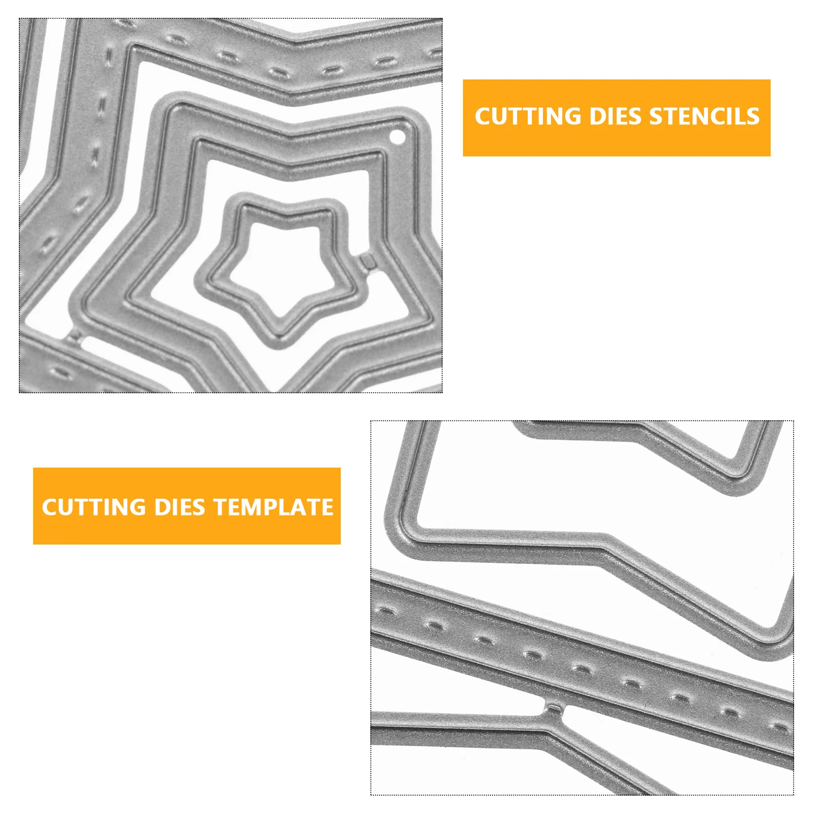 

1 Set 5-Piece Star Shaped Paper Craft Stencils Cutting Dies For Diy Scrapbooking Cards Making Planner Decor Storage Crafts