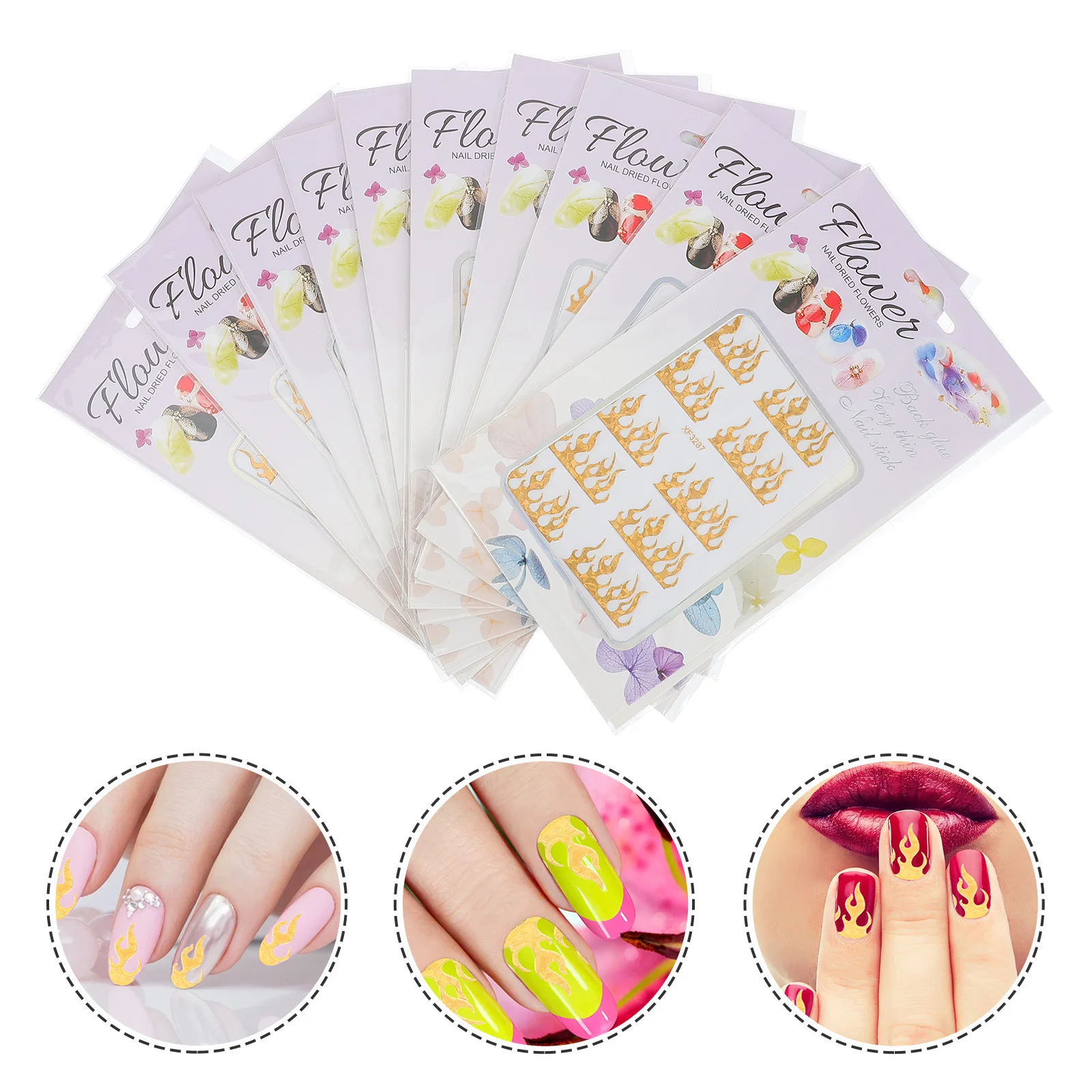 

10 Sheets Nail Art Stickers Halloween DIY Creative Manicure Decals Charming Nail Decals Manicure Decorative Stickers