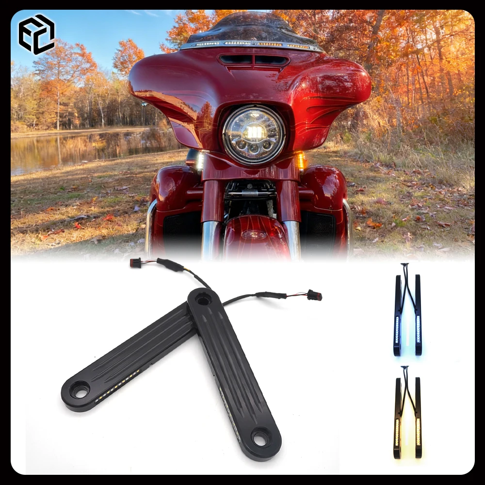 

Custom Motorcycle Turn Signals for Harley Street Glide / Limited / Special / Ultra Limited /Street Glide CVO /Bichromatic Light