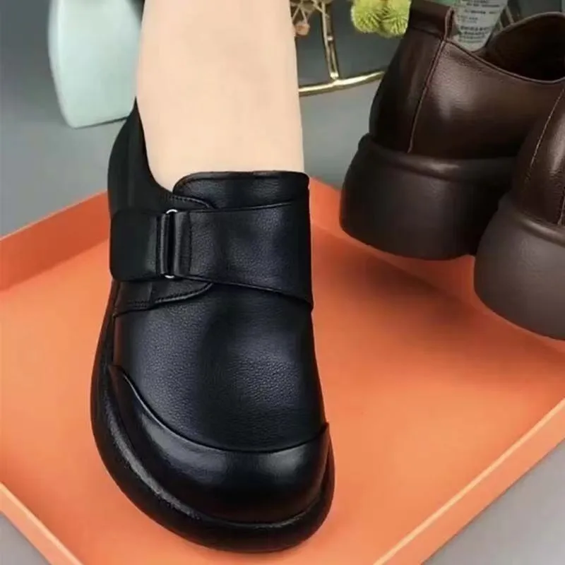 Buty wiosenne jesienne dla kobiet platformy z okrągłym czubkiem buty jednokolorowe casualowe buty damskie wygodne oddychające New Chaussure Femme