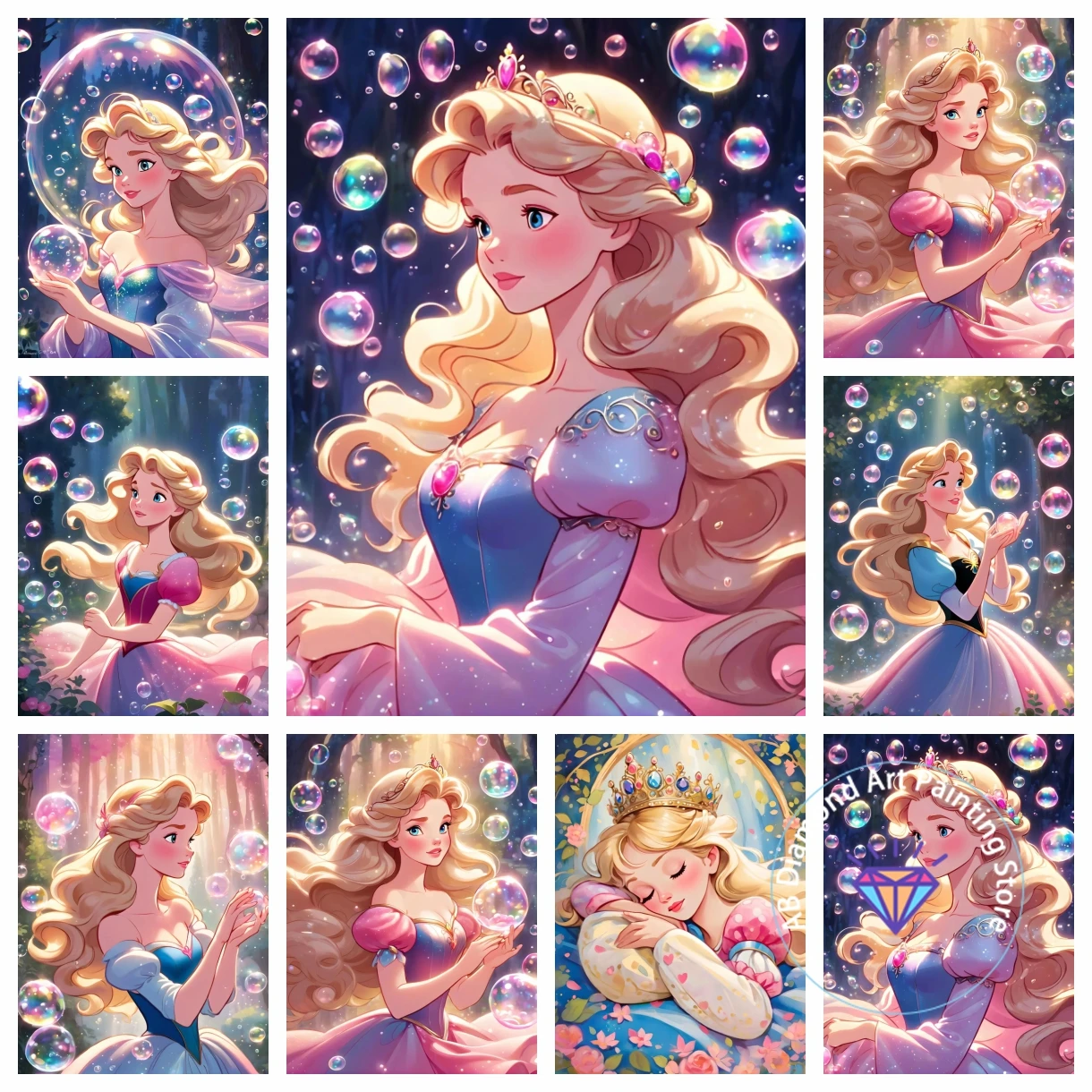 

Disney Pretty Fantasy Princess AB Diamond Painting Kit 5D DIY Embroidery Cross Stitch Handmade Art Gift Crafts Home Decor Gift
