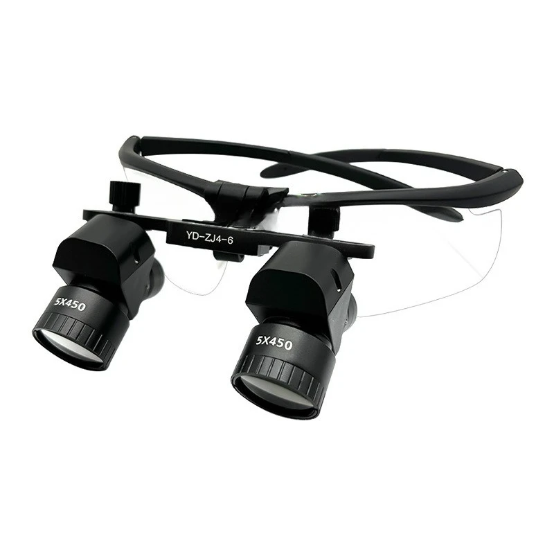 5x loupes  Binocular Magnifying Glasses 48°  Wide Angle Prevention Cervical Spondylosis Headlamp