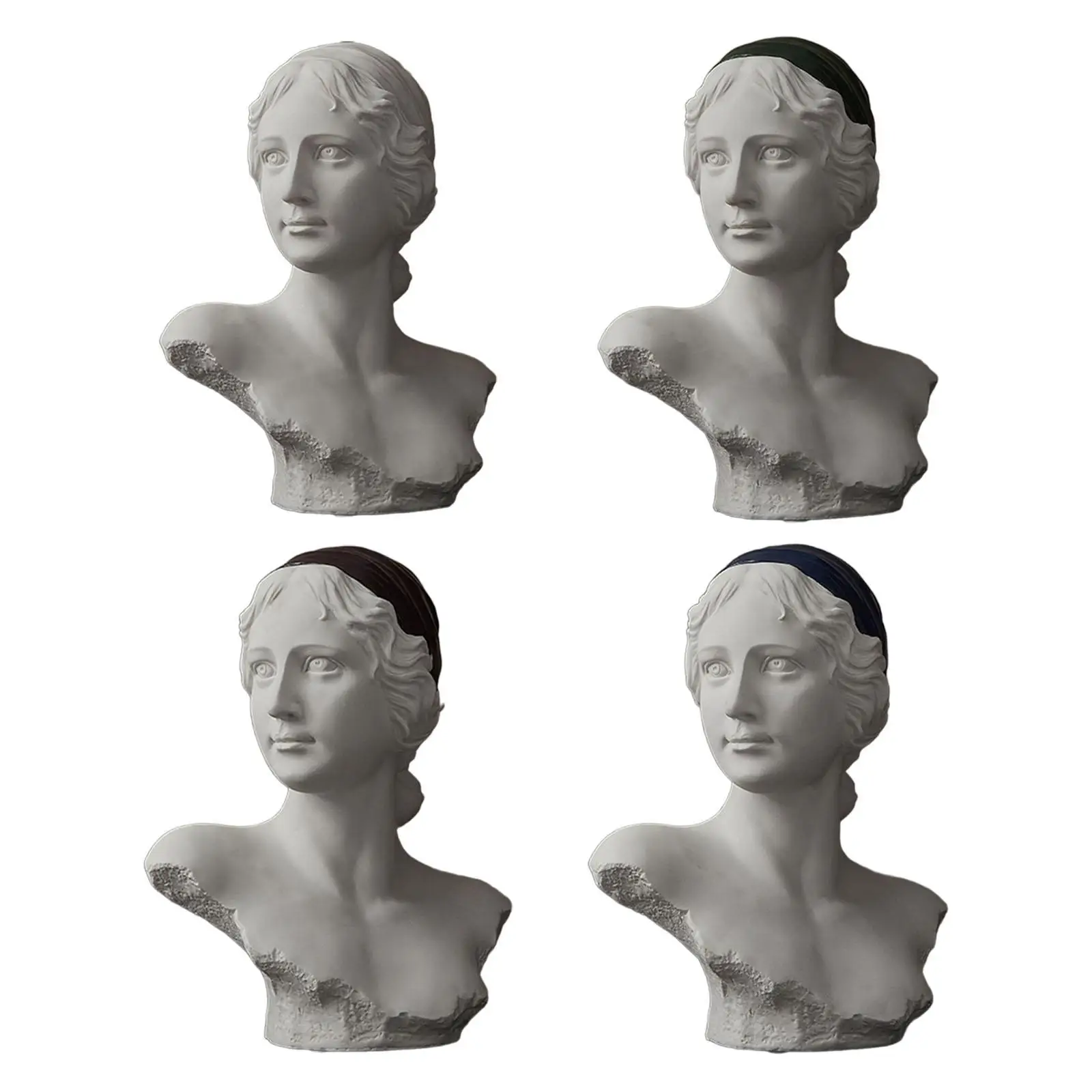 

Figure Sculpture Collectible Head Bust Statue for Bookshelf Desk Home Decor