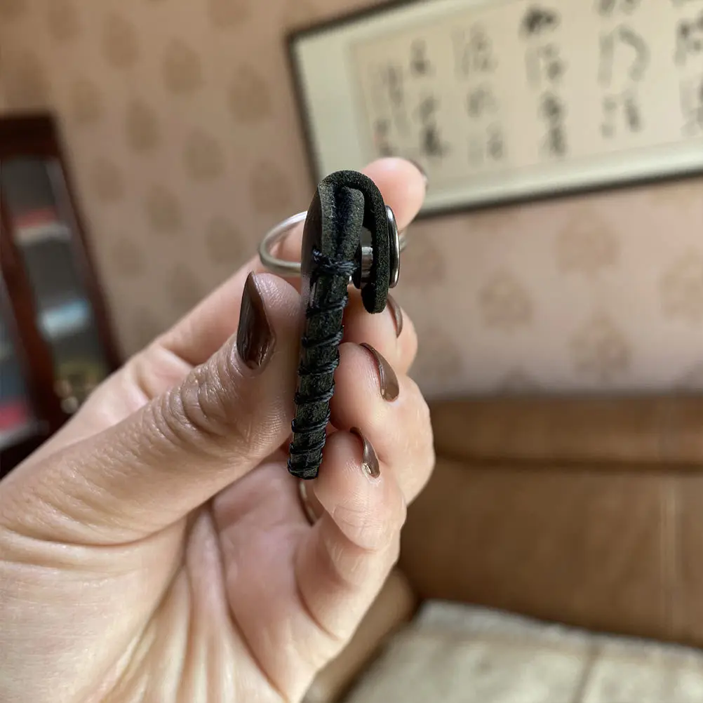 محفظة تخزين ملحقات الجيتار بتصميم عملي من جلد البقر متينة ومقاومة للخدش ومقاومة للاهتزاز حقيبة جيتار سوداء #1