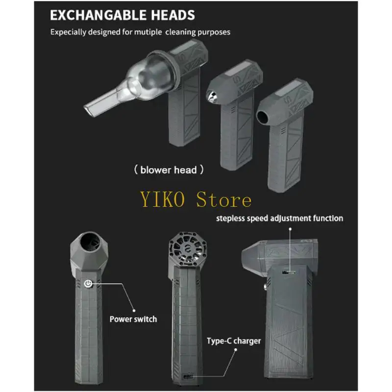 K32C Jet Fan 130000RPM فرش السيارات منفاخ قابل للشحن مروحة توربينية #4