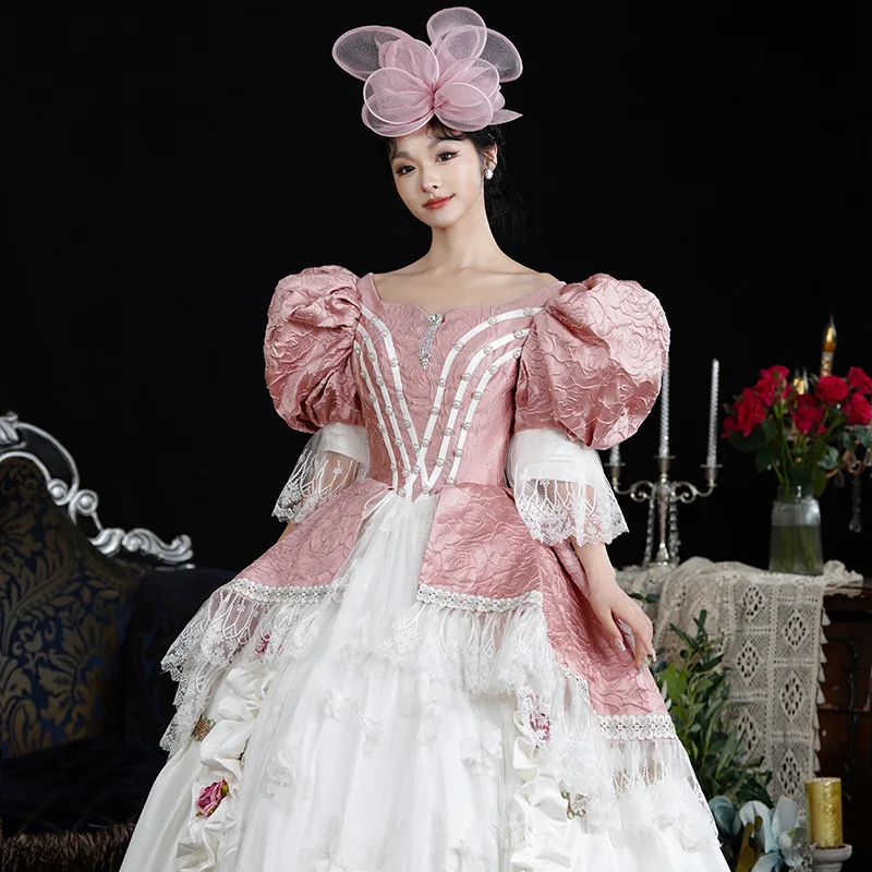 ศาลยุโรปกระโปรงยุคกลางชุด Royal Retro เครื่องแต่งกาย Catwalk Stage ภาพละครชุดผู้หญิง Vestidos De Grad