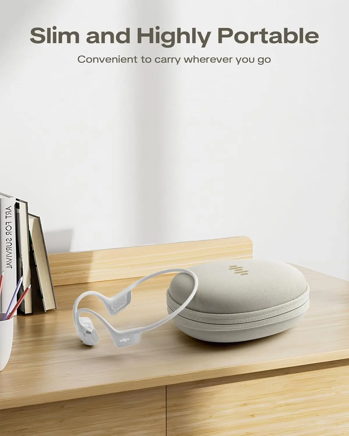 Headphone Case for Shokz OpenRun Pro 2/OpenRun/OpenSwim Pro/OpenMove Bone Conduction Earphones, Portable Travel Carrying Case view 6