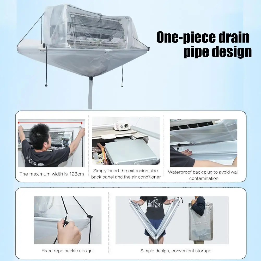 Open Type Cleaning Cover to Wash Air Conditioner Cleaning Cover Waterproof Dustproof Cleaning Bag Ceiling Washing Tools