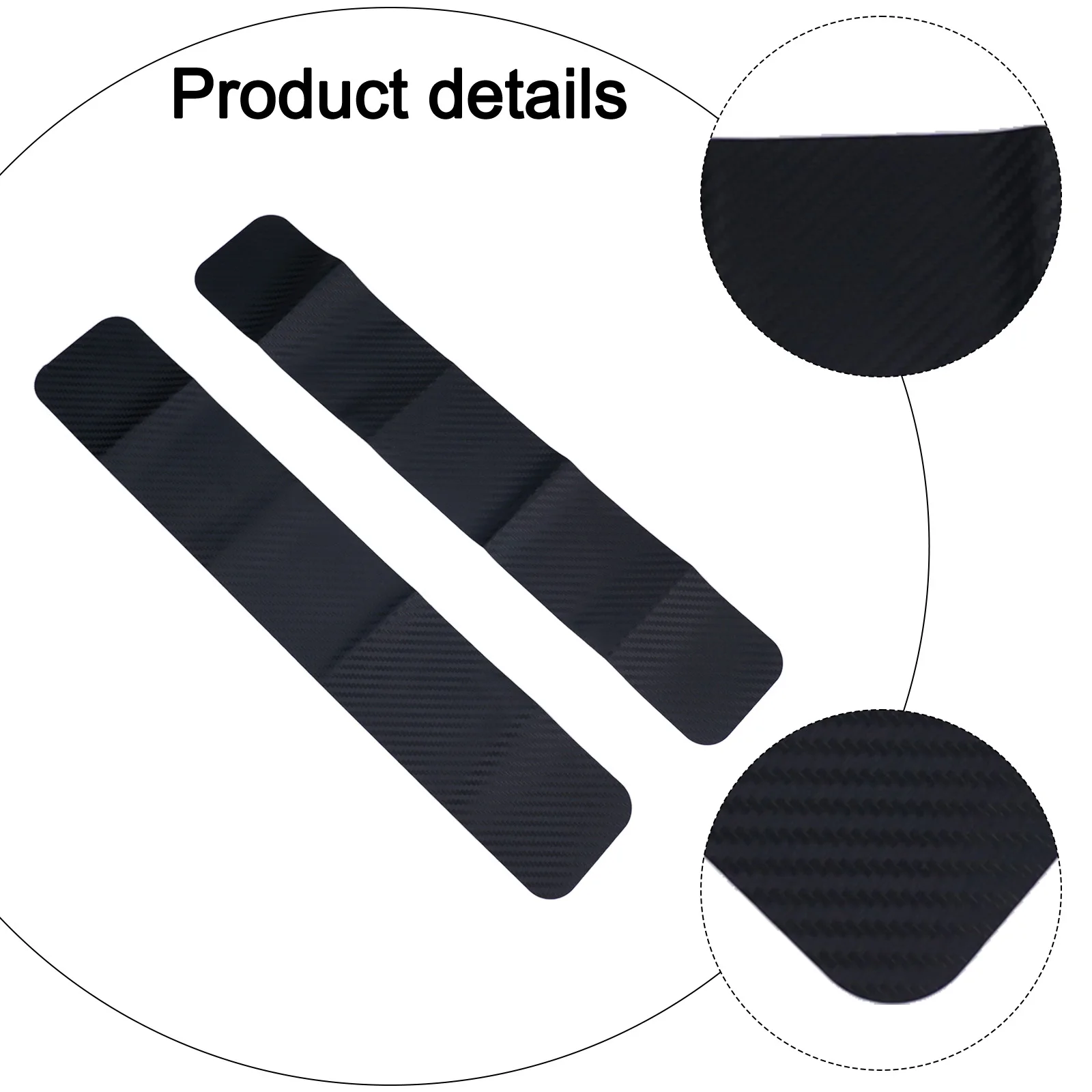 4pcs Anti-scratch Sticker 60*6.8*2cm Carbon Fiber Texture Door Sill Anti-scratch Cover Scuff Covers For Rear Sills