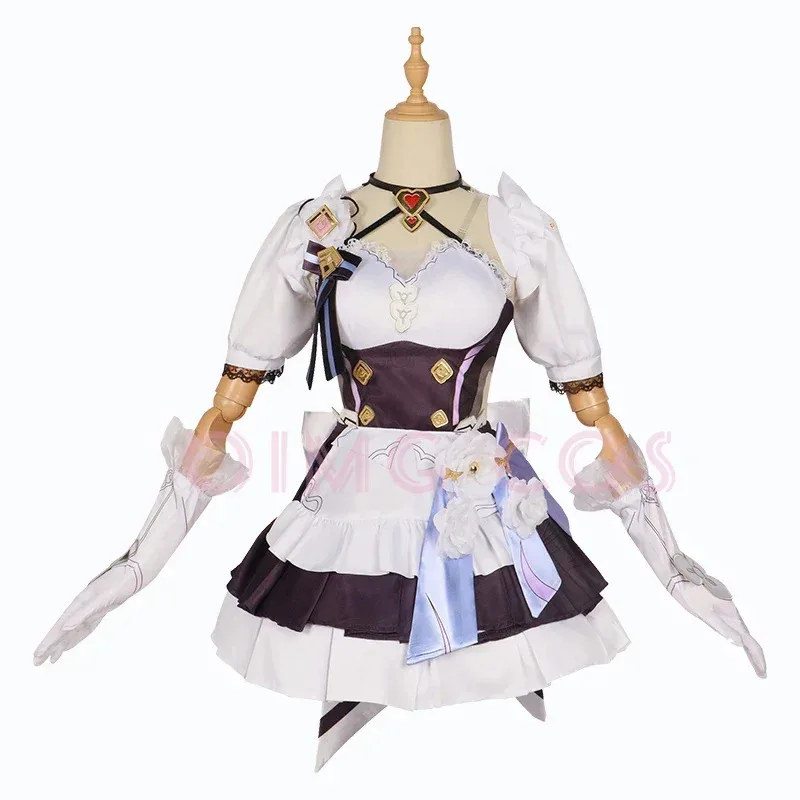 New 2025 Elysia Cosplay French maid Costume Honkai Impact 3 Carnival Uniform Wig Anime Halloween Costumes Men Game ★AA9X