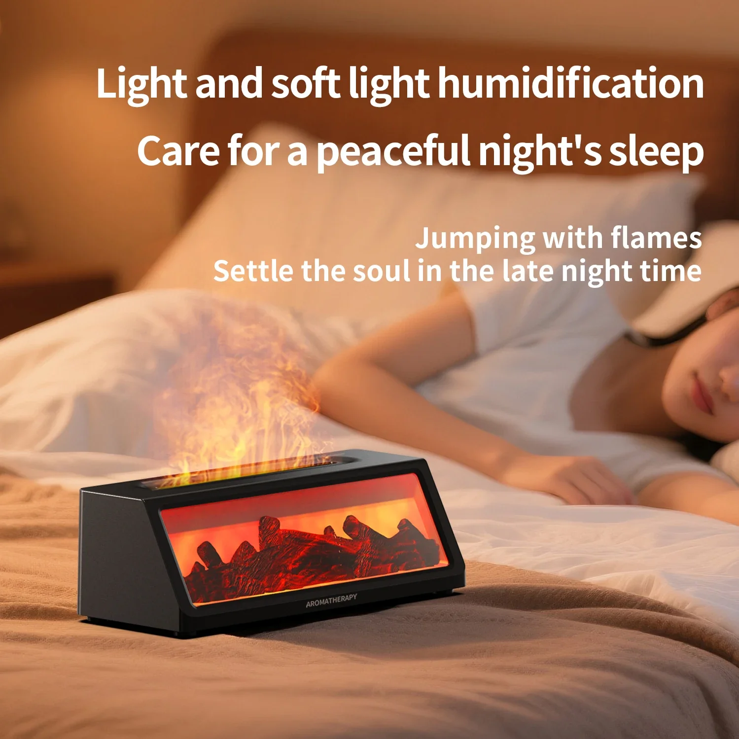 

Air Humidifier Essential Oils Humidifiers Home Aroma Humidifier Flame Automatic Fragrance Diffuser With LED Light Remote Control