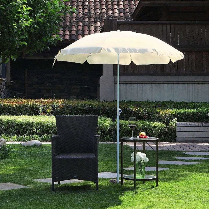 Foldable Outdoor Sun Umbrella UV Waterproof Parasol For Beach Patio Camping Vendor Stall Portable Shade Shelter