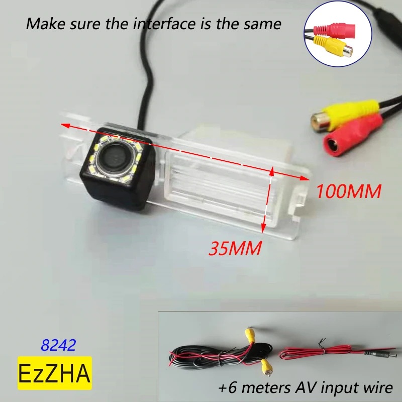 HD Dynamic Trajectory Tracks Car Rear View Camera For Fiat Bravo Brava Ritmo Punto EVO Linea Grand Siena Croma 500L 4 led Night - Image 4