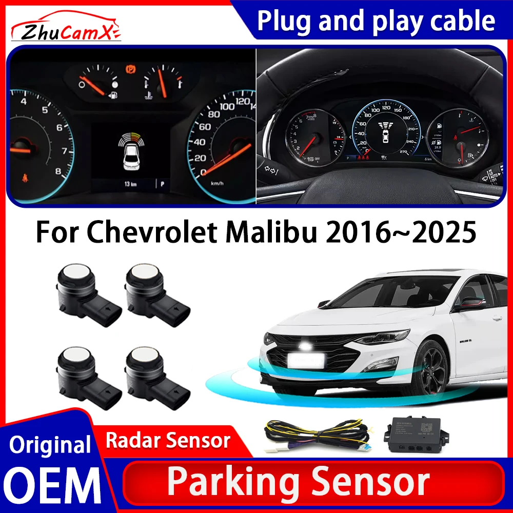 

ZhuCamX OEM Car Parking Sensor Kit Buzzer Alarm Reverse Radar Detector System For Chevrolet Malibu 2016~2025