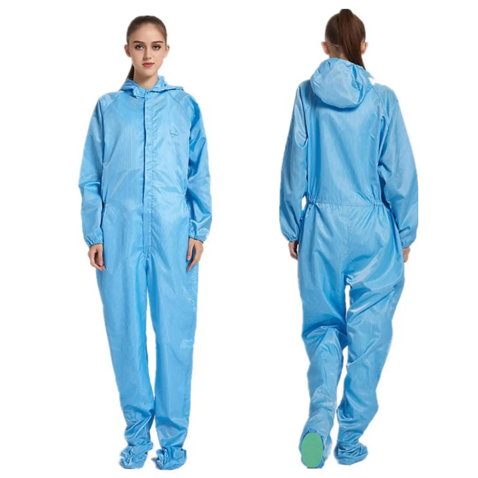 

Антистатический пылезащитный костюм-жилет, защитная рабочая одежда класса С, для использования в помещении, всесезонный, стандартный крой, удлиненный.