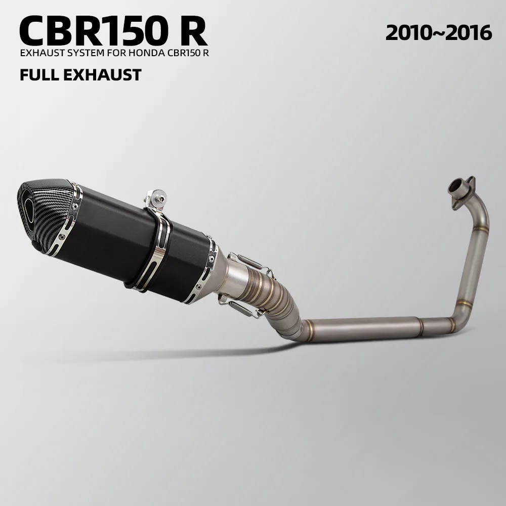 

CBR125R Exhaust System For Honda CBR150R 2010-2016 Motorbike Escape Pipe Street Bike Manifold 370mm Muffler with DB Killer